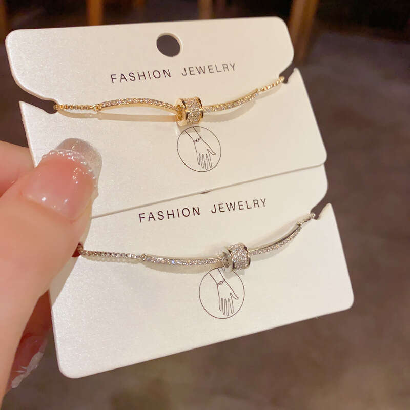 Diamond-embellished Slim Waist Bracelet Women, Elegant And Minimalist, Fashionable Accessory-image-1106385009