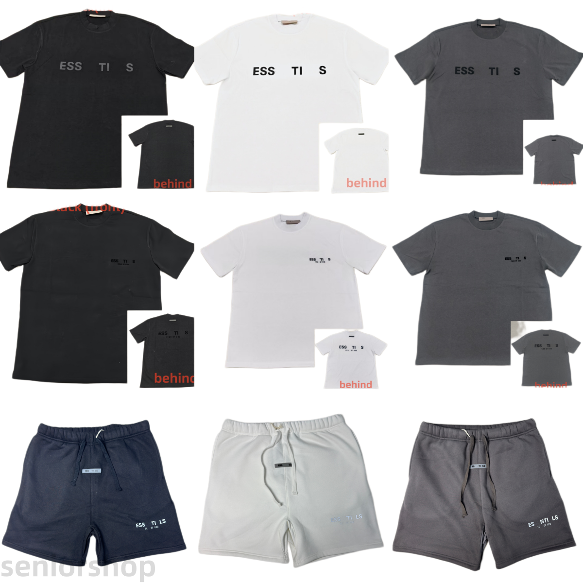 2026 10A Essential shirt Designer Essential Shorts Men Designer women Pants Essential Set For Summer Casual Sports Outdoor Couple's Suitable Fo