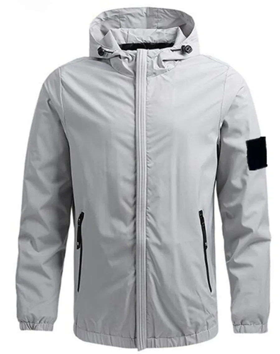 Stone Luxury Mens Spring Autumn Windrunner Stones Jacket Thin Jacket Mens Sports Windbreaker Coat Couple Dress Women Hooded Hiking Jacket Brand Coat