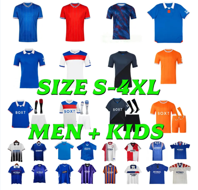25 26 Glasgow Soccer Jerseys 2025 2026 RangerES FC LUNDSTRAM HAGI BARKER MORELOS TAVERNIER KENT TILLMAN 1995 1996 1997 Retro GASCOIGNE Football S-image-908314932