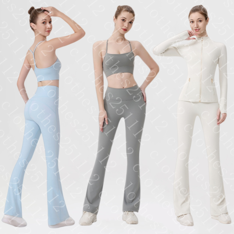 yoga flared pants leggings for women legging soft elastic hip lift sports pants tight butt lifting running breathable womens flared fitness gym r-image-1106357140