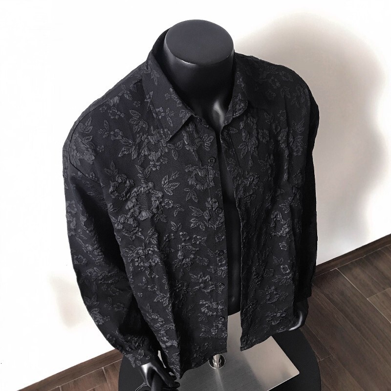 Designer Clothing Luxurious Men's Wear Vintage Textured Shirts Spring Style Unique And Stylish Long-sved Design Loose And Fashionable Q260917