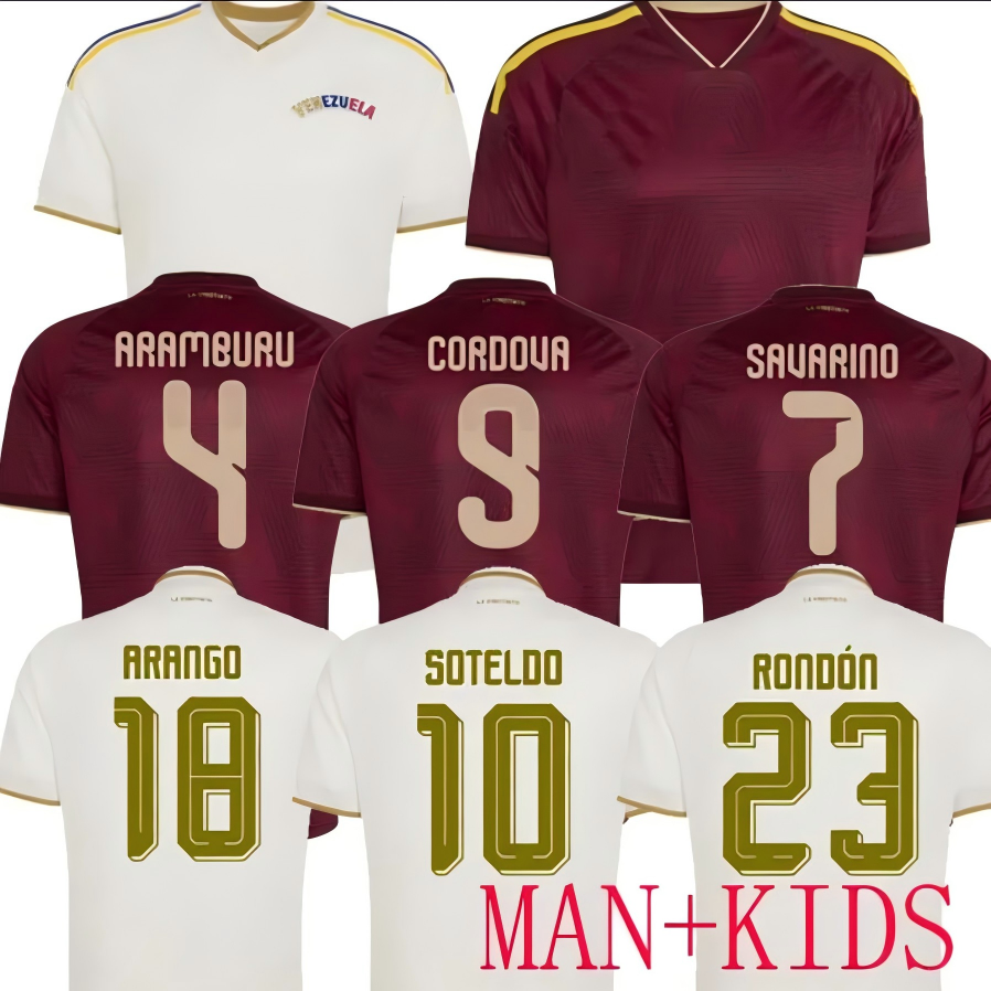 26 27 Venezuela Soccer Jerseys national team SOTELDO SOSA RINCON CORDOVA CASSERES BELLO JA.MARTINEZ RONDON GONZALEZ OSORIO MACHIS 2025 206 2027-image-917158810