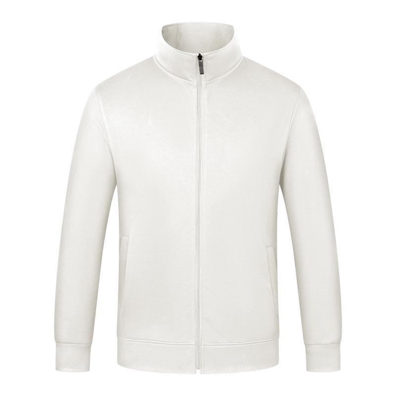 A566 New Style Stand Collar Thick Zip Up Sweatshirt Couples Outerwear-image-1106420187
