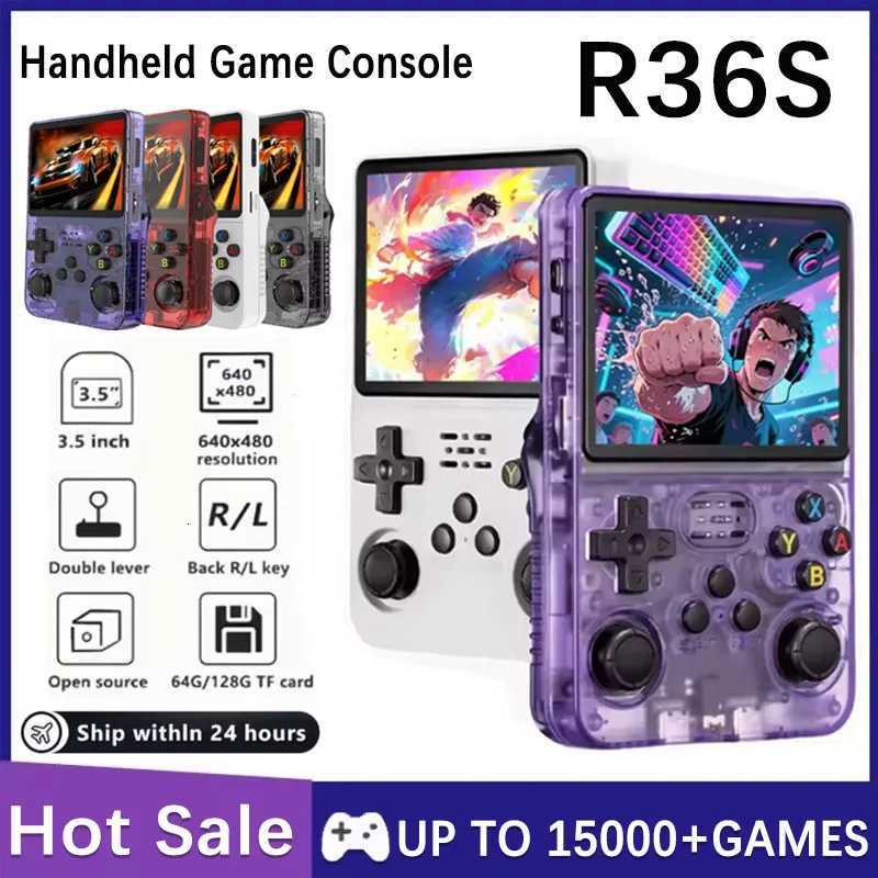 Retro Handheld Game Console R36S 3 5 Inch IPS Screen 64GB 128GB 256GB Portable Gaming Device with Built in Games H260829