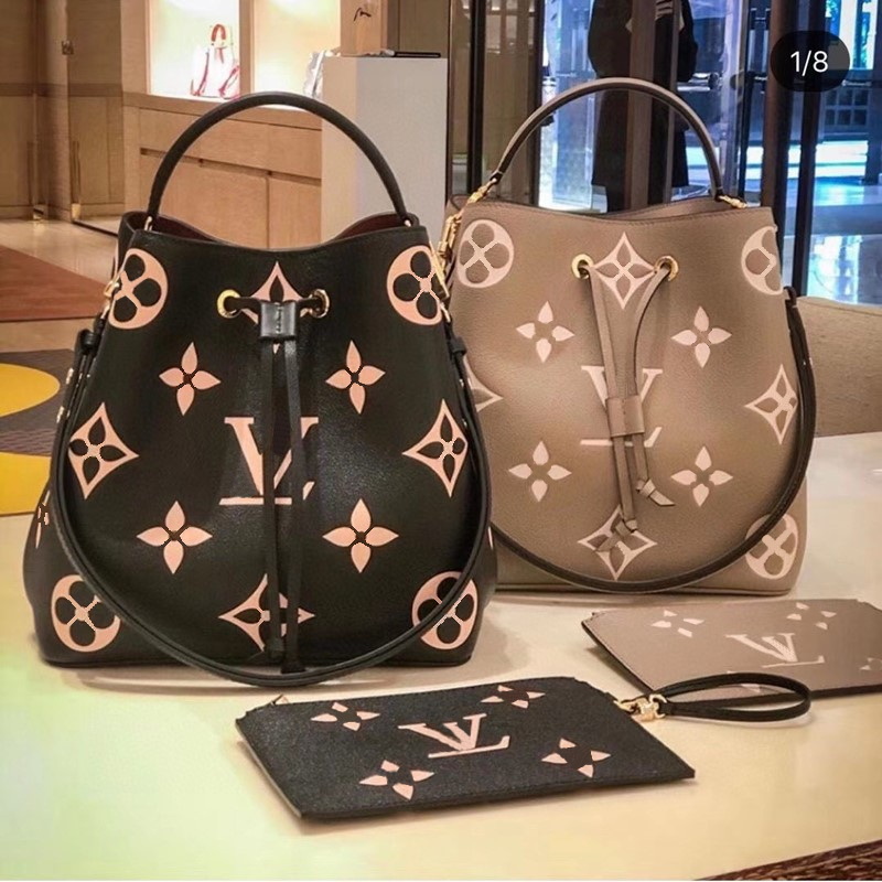 Hot selling neonoe bucket bag Womens crossbody shoulder bag designer handbag Luxury runderarm bag classic Monogram leather tote mirror quality 2PCs