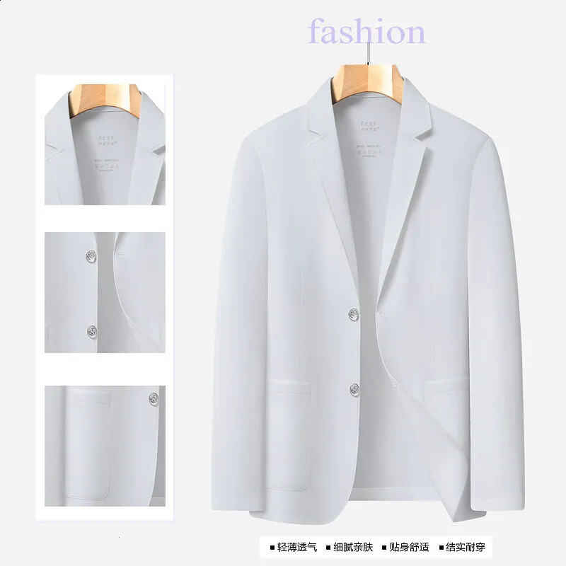 Blazer Summer Mens Casual Fashion Koreanstyle Business Solid Color Breathable Lightweight and Sunprotective Clothing 260515BANJIA