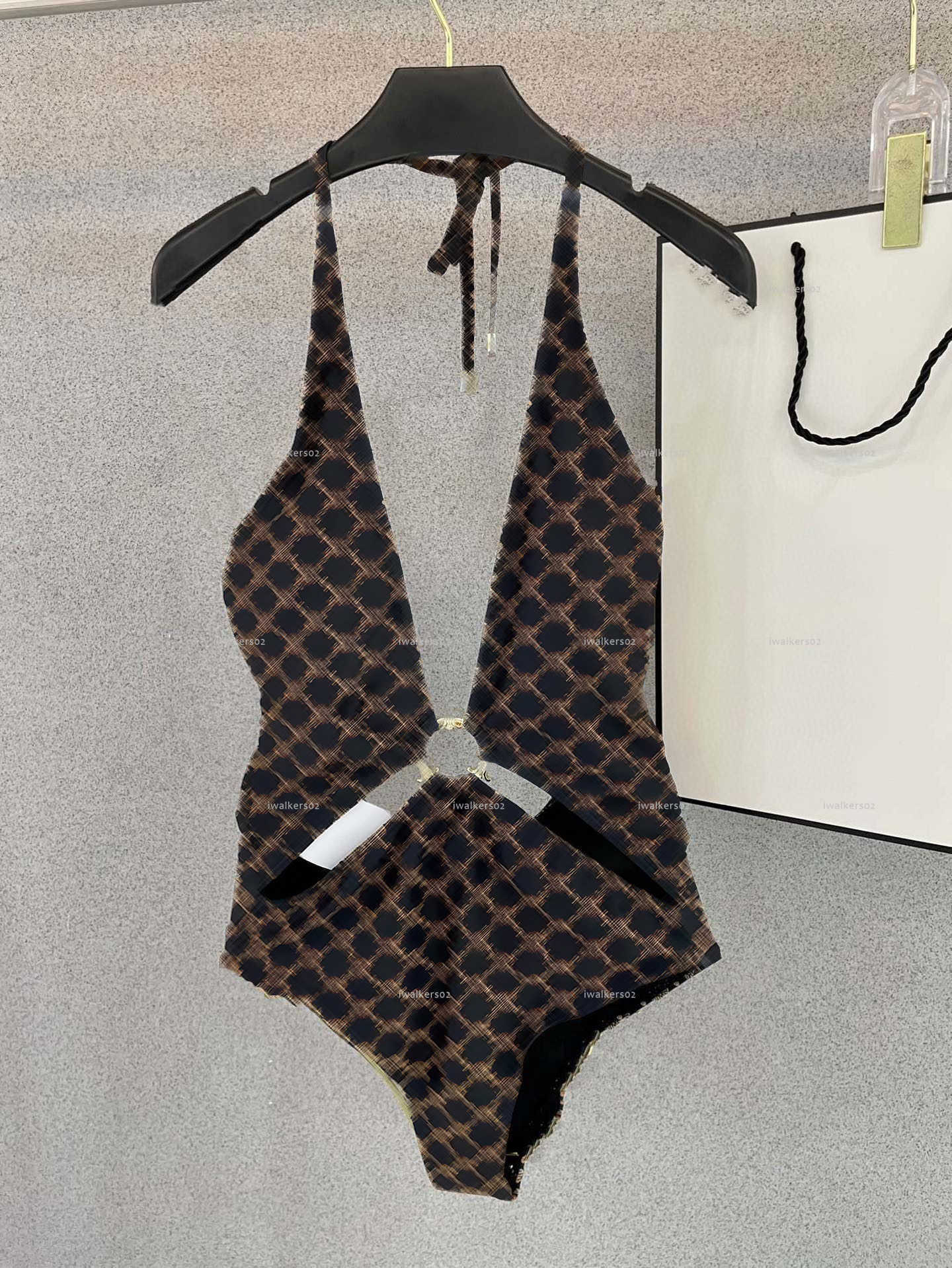 Classics conjoined women swimsuit summer lady bikini women designer clothes printed camisole swimwear A617X13N245-image-1106330828