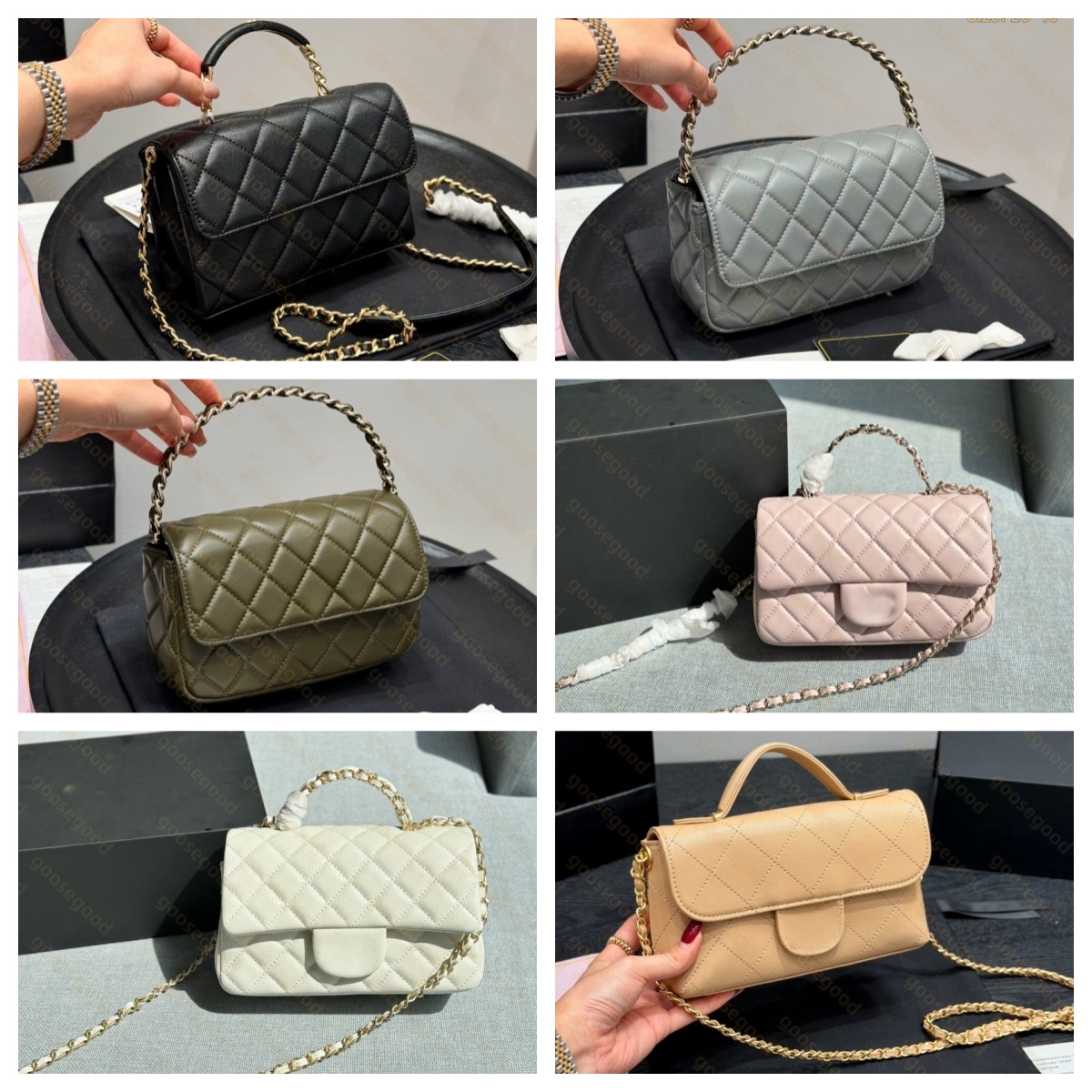 Classic CC Quilted Diamond Pattern Flap Bag with Top Handle & Detachable Chain Strap Women's Purse Daily Commute Versatile Style