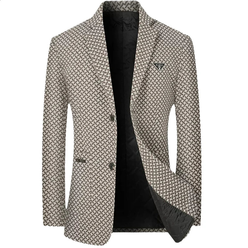 2026 Spring Mens Blazer Business Casual Suit Jacket Middle Aged Male Fashion Office Wear Outerwear Top 260515BANJIA