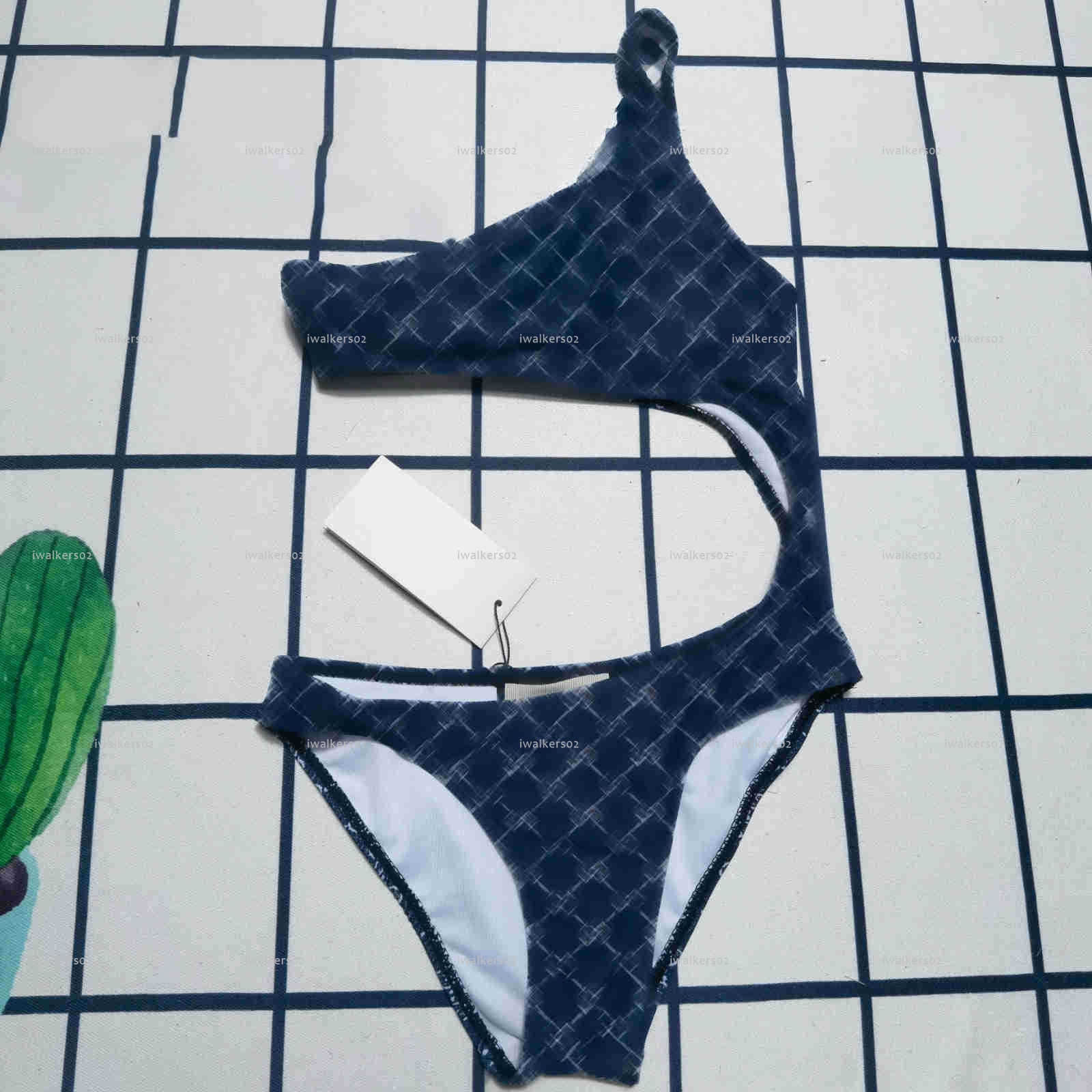 Classics conjoined women swimsuit summer lady bikini women designer clothes printed camisole swimwear A646X13N243-image-1106330775