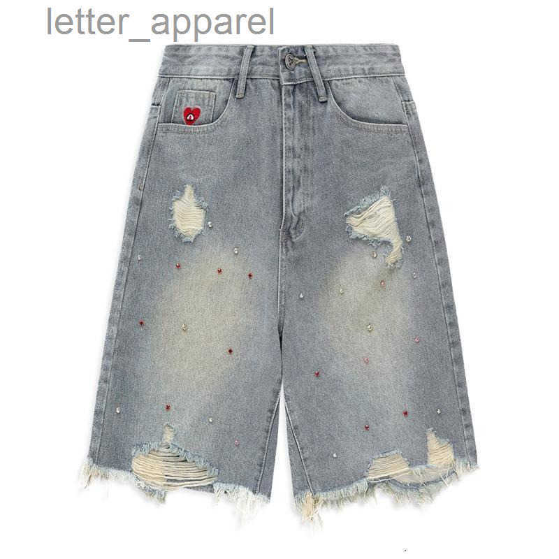 ReddaChic Frayed Patchwork Irregular Denim Shorts Men Asymmetric Whiskers Casual Summer Low Rise Baggy Jeans Jorts Retro Clothes 250116