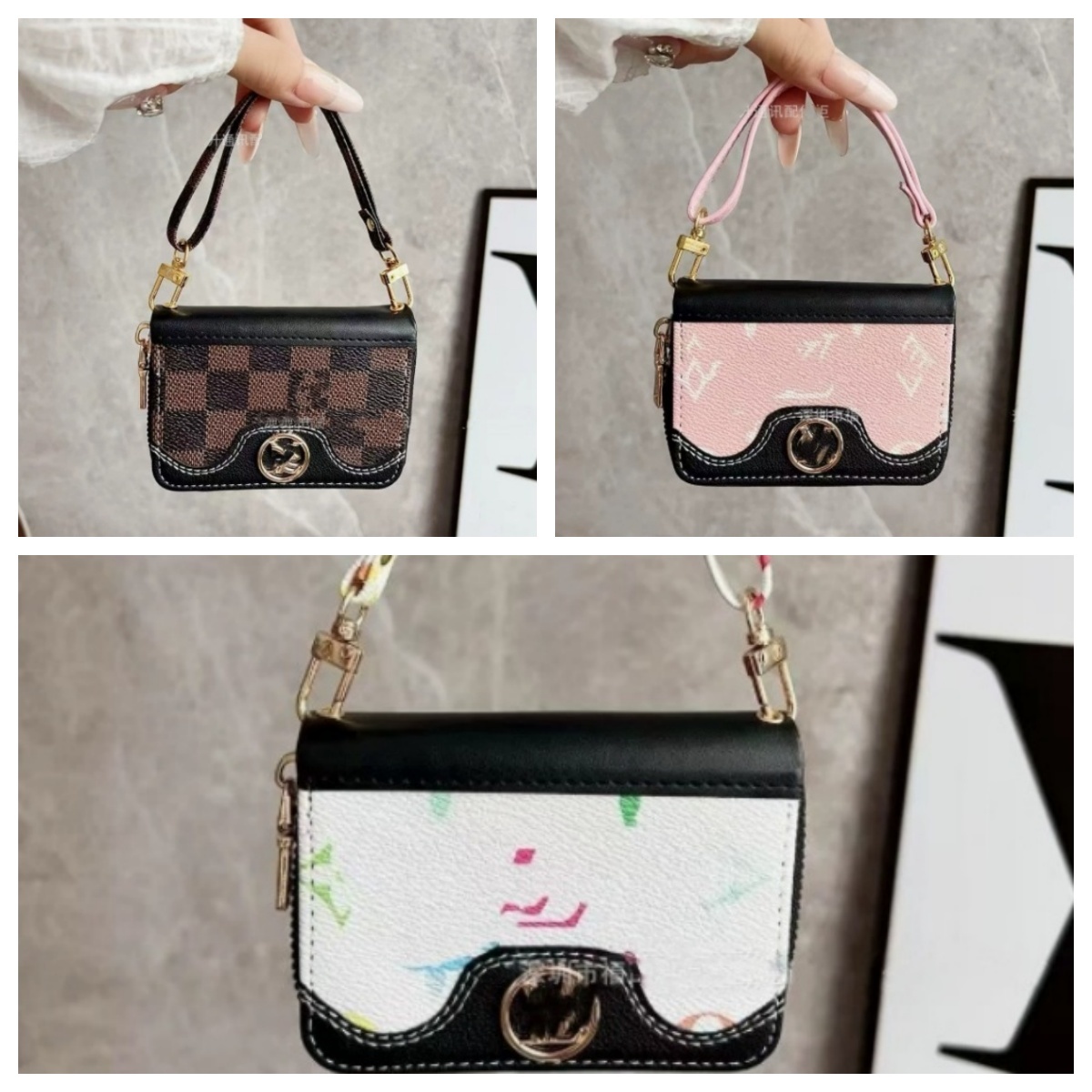 Designer wallet shoulder bag mini bag purse little bag card holder bags mini leather wallet women cardholder chain women luxury handbag Top Card Hol