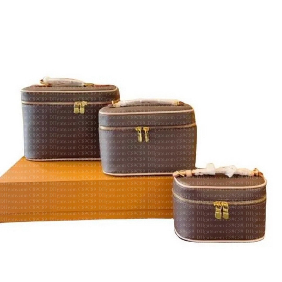Designer Cosmetic Bags Men Women Nice Bag Genuine Leather Cosmetic Cases Makeup Bag Mini Purses