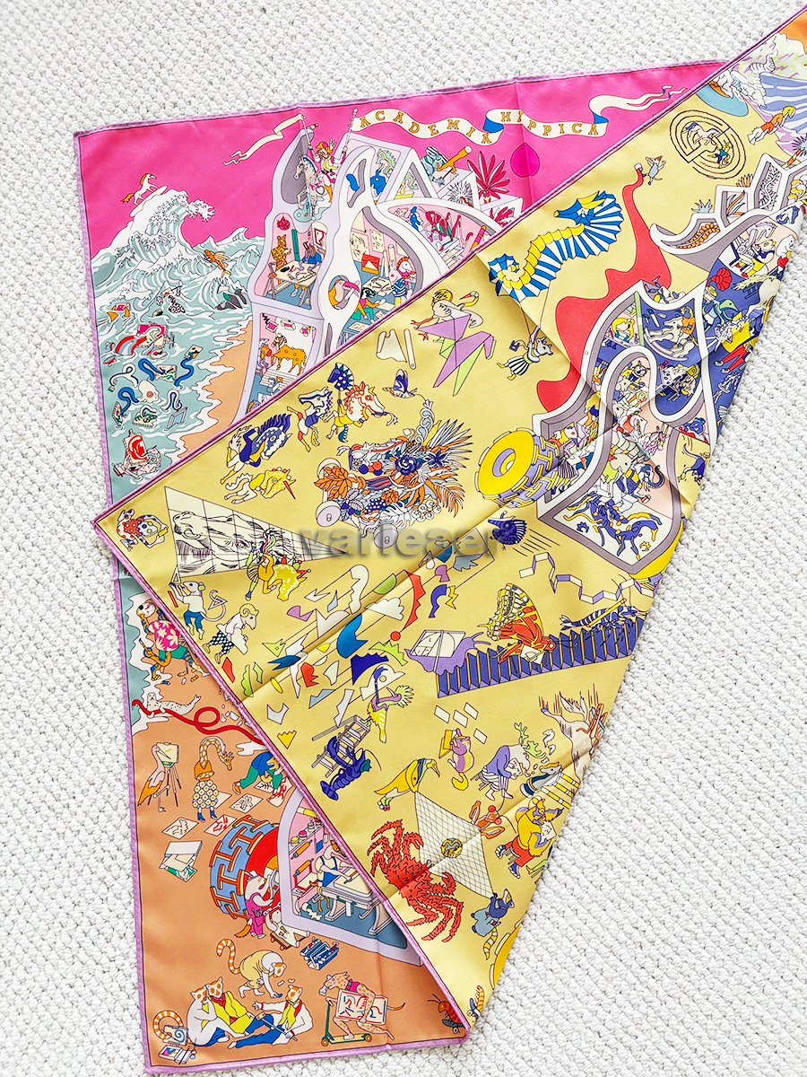 Écharpe Double face 90CM châles en soie 90 grands Bandanas carrés bords roulés à la main Foulard de cou artisanal Femme sac Bandana amoureux mère