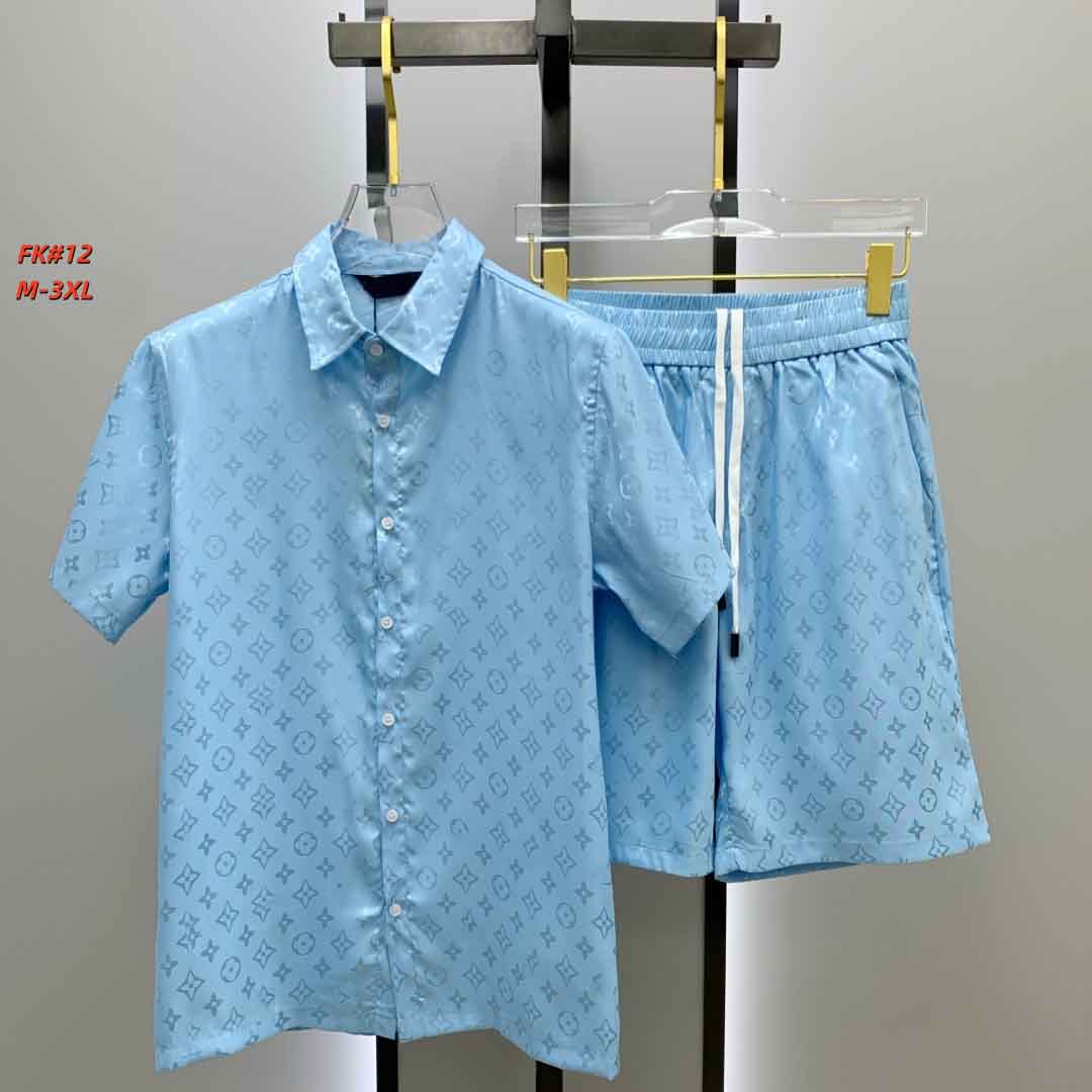 Fashion Summer Mens t shirt Tracksuits Short Sleeve Shorts Suit 2 Piece Set Classic Mens T-Shirt Beach Pants 2pcs Sports Casual Suits M-XXXL