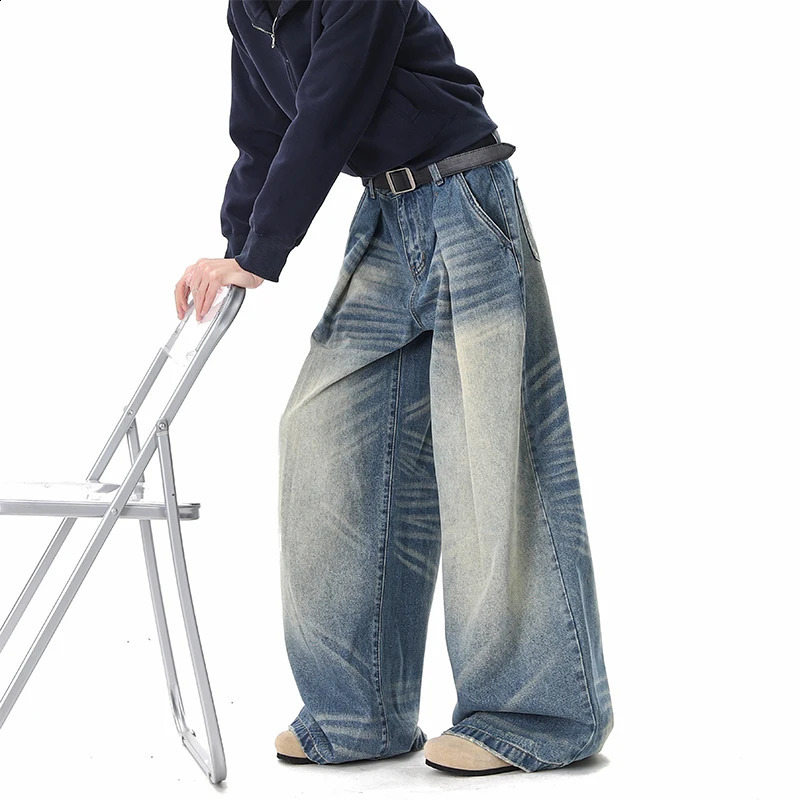 Mens WideLeg Baggy Jeans Casual Comfortable Fit Denim Pants Spring 2026 Outdoor Street Style Springy Loose 260515BANJIA