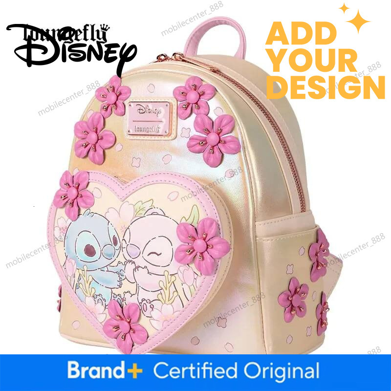 Disney Designer Schoolbag 12 Styles Loungefly Disney Pink Series Backpack Cute Stitch Mini Backpack Luxury