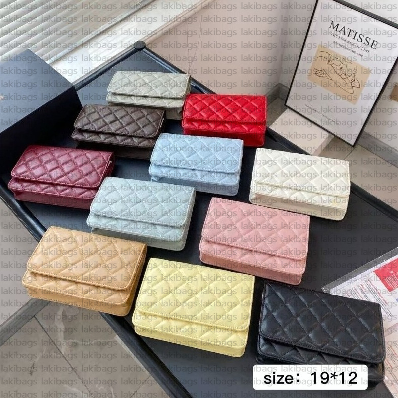 Sacs à main de mode haut de gamme aux couleurs macarons Sacs à main de créateurs pour femmes Portefeuilles à chaîne Sacs à motifs caviar Sacs à b