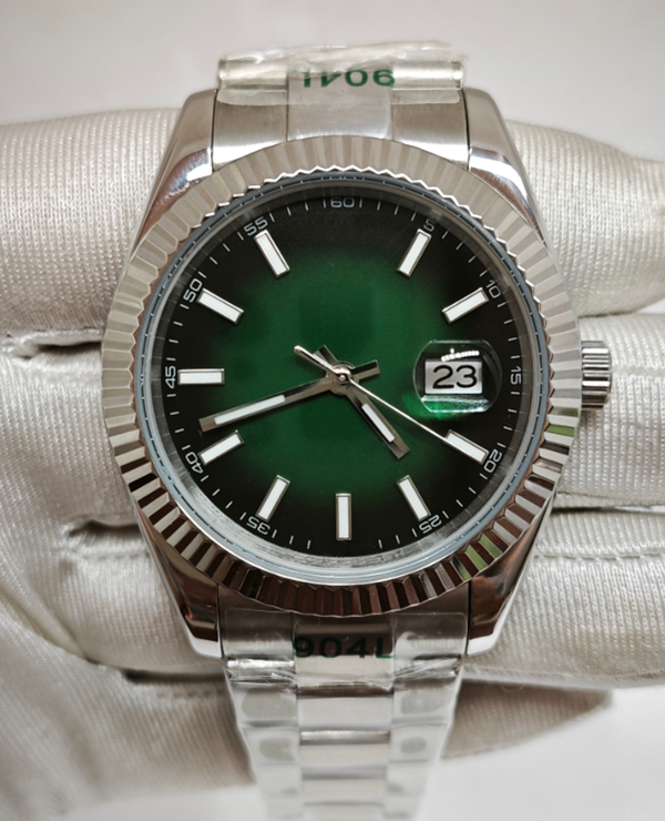 U1 Upgraded ST9 NEW Rolesor Green Lacquer Ombre Automatic Mechanical Mint Green Dial 41MM Mens Watch Stainless Steel luted Bezel Sapphire Glass