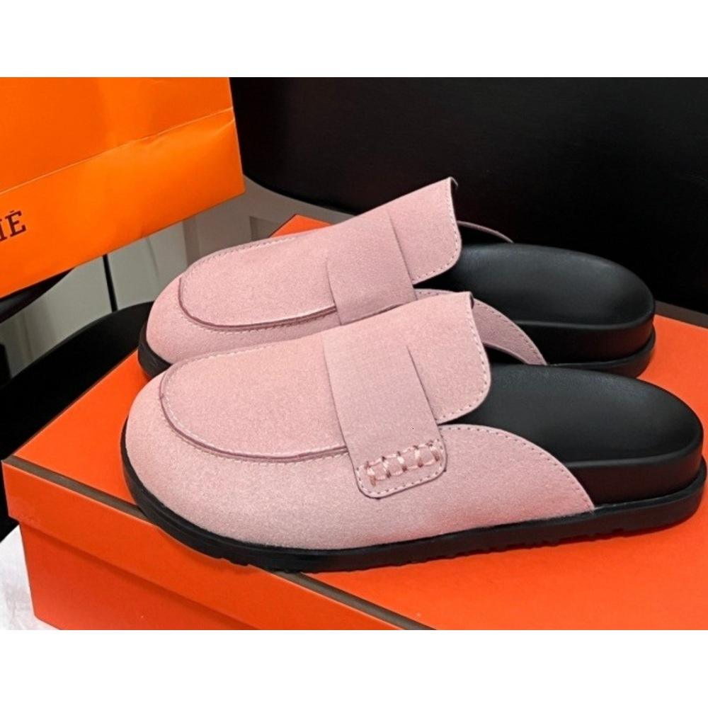 luxe H chaussures de créateur embouts haut de gamme vêtements extérieurs à semelles épaisses femmes un pied pantoufles paresseuses sandales