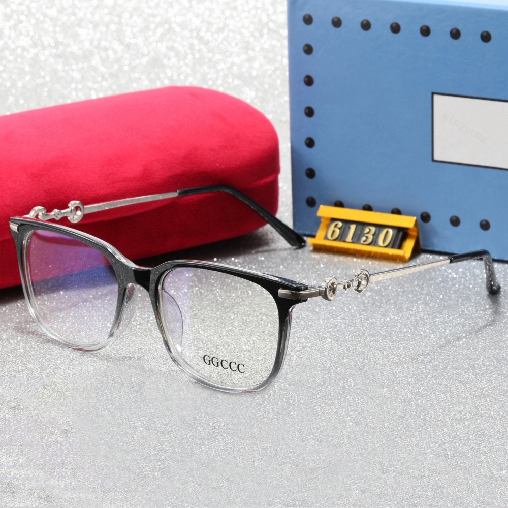 Fashion Designer Non-Prescription Eyeglasses High Quality Plain Optical Glasses Full Frame Letter Sunglasses For Men Women