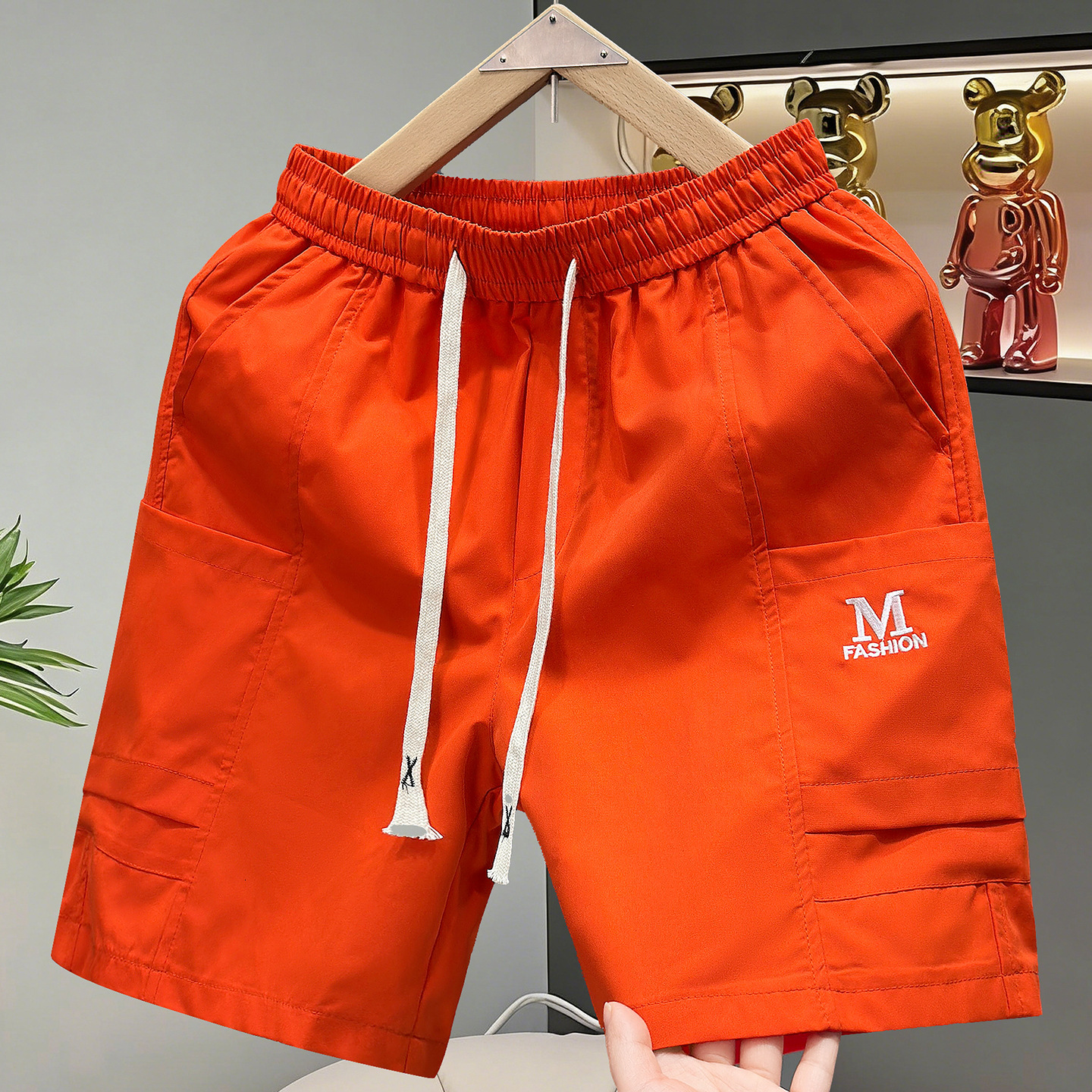 Designer Luxurious Summer Quick drying Work Fashionable Loose Knee length Pants Men's Casual Beach Shorts