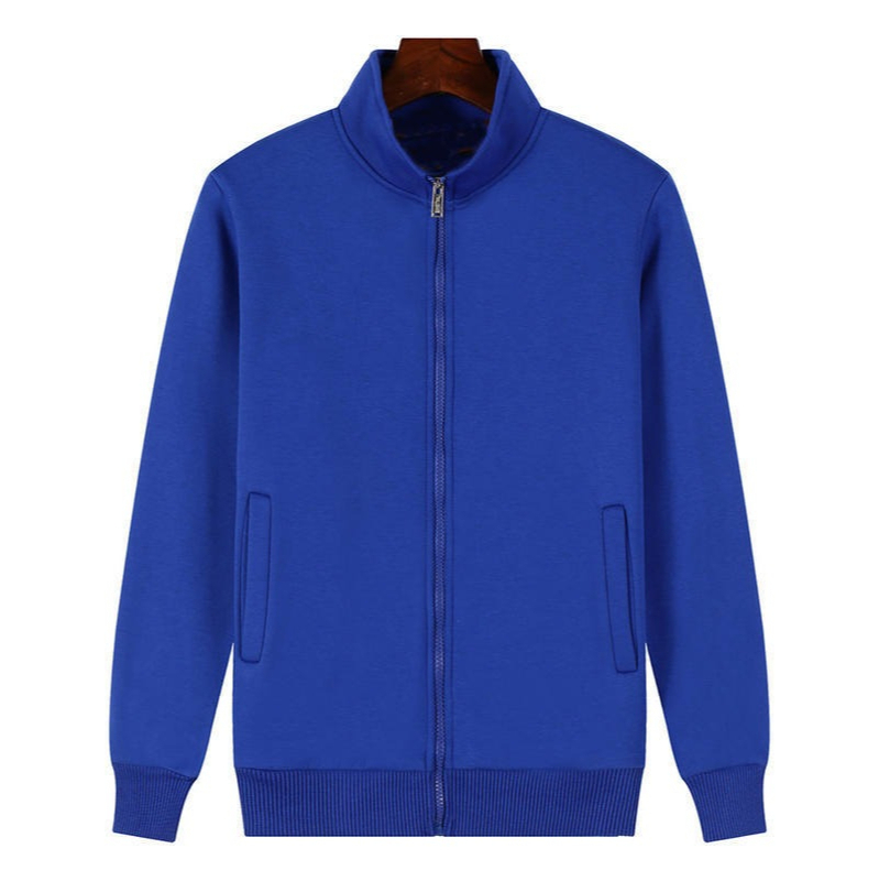 A577 New Style Stand Collar Thick Zip Up Sweatshirt Couples Outerwear-image-1106643342
