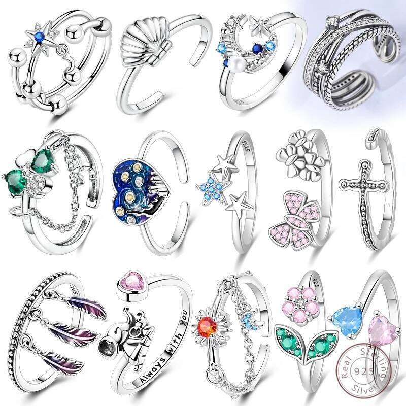 New 925 Sterling Silver Open Hollow Rose Infinite Love Simple Ring Women Wedding Engagement Party Jewelry Gift 76f5d