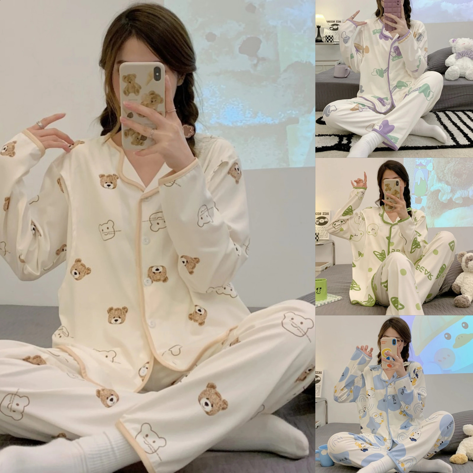 Spring And Summer 2-Piece Set Of Womens Breastfeeding Clothes Monthly Clothing Maternity Pajamas Womens Pajamas Homewea 260516BJ