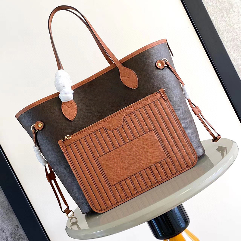 Original Quality Designer Tote Bags Women Luxury Shopping Bag Cowhide Shoulder Bag 31CM With Box LN07D