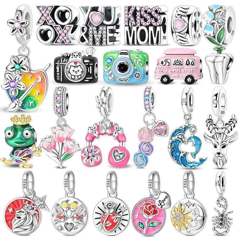 925 Sterling Silver Heart Love Beads Pendant Fit Original Bracelet Necklace DIY Charms Women Man Jewelry Gift 62cce