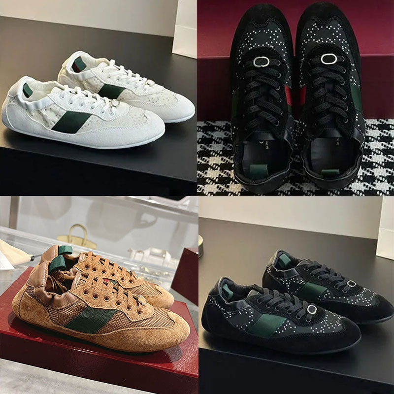 Brand Designer Shift Crystal Sneaker Mode Femmes Hommes Chaussures de sport basses Designer Semelle plate en caoutchouc Élastique Dos Léger Confo