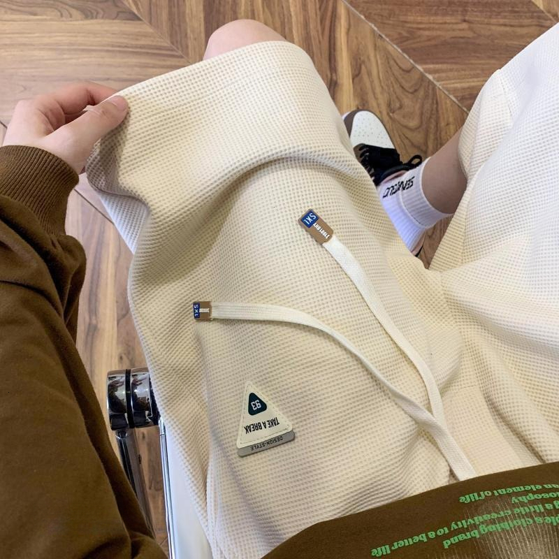 Designer Men's Loop Knit Athletic Shorts Comfortable And Versatile Style Large Size Loose Fit Knee length Pants