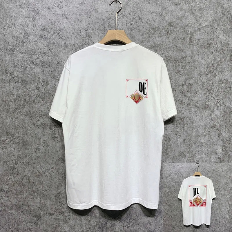 Rude Shirt US Vintage Cotton Streetwear Designer Tshirt Classic Trend Letters Sunset Graphic Tee Fashion Casual Round Neck High Street Oversize Rhud