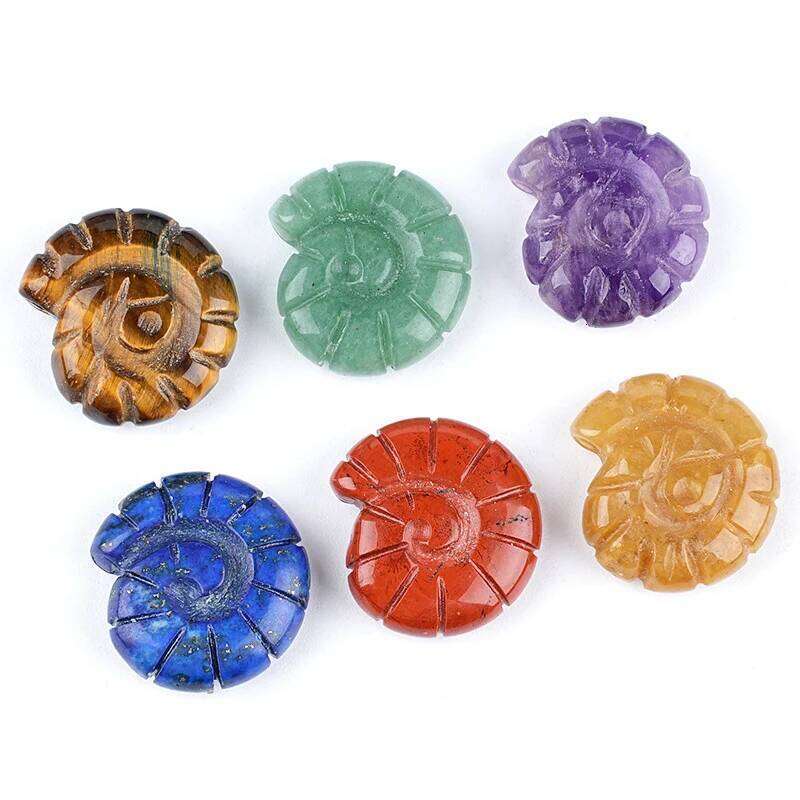 1pc Spiral Stone Natural Amethyst Rose Quartz Tiger Eye Ornament Gifts 72d7d