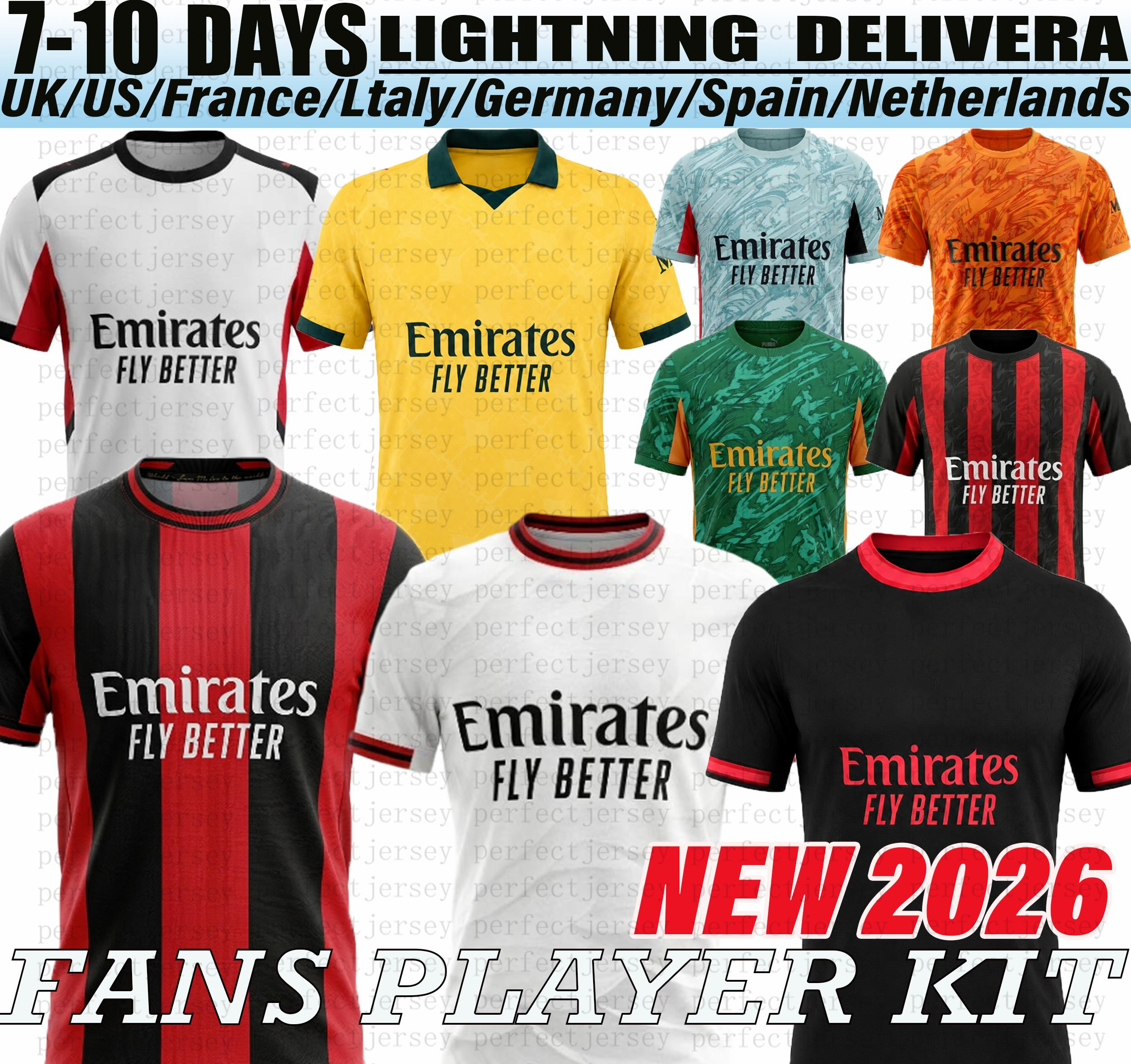 maglia ac milanjersey 26 27 MODRIC acsoccer MILANjersey RAFA LEAO THEO PULISIC maglia Player black long sleeve 2026 WALKER GIMENEZ JOAO FELIX-image-962710985