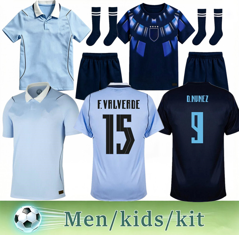 2026 Uruguay world cup Soccer Jerseys Anniversary 26 27 NDE LA CRUZ GDE ARRASCAETA FVALVERDE LSUAREZ ECAVANI RBENTANCUR RARAUJO Men kids kit home-image-991027266