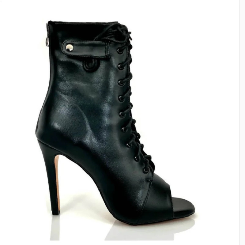 Black Peep-Toe ig eel Stileos Womens Size Fasion Party Boots for Ballroom Latin Jazz Dance Sexy Party Soes 260514 M260805