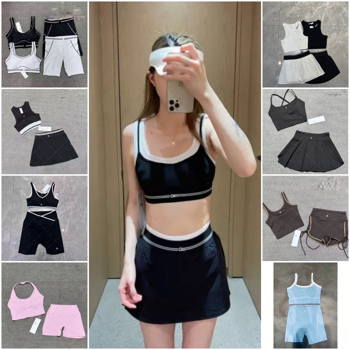 Designer alowomens Yoga Set Tank Bra High-Waisted Leggings Suitable for Yoga Dance Running Gym Workouts Pilates & Fitness-image-1105266612