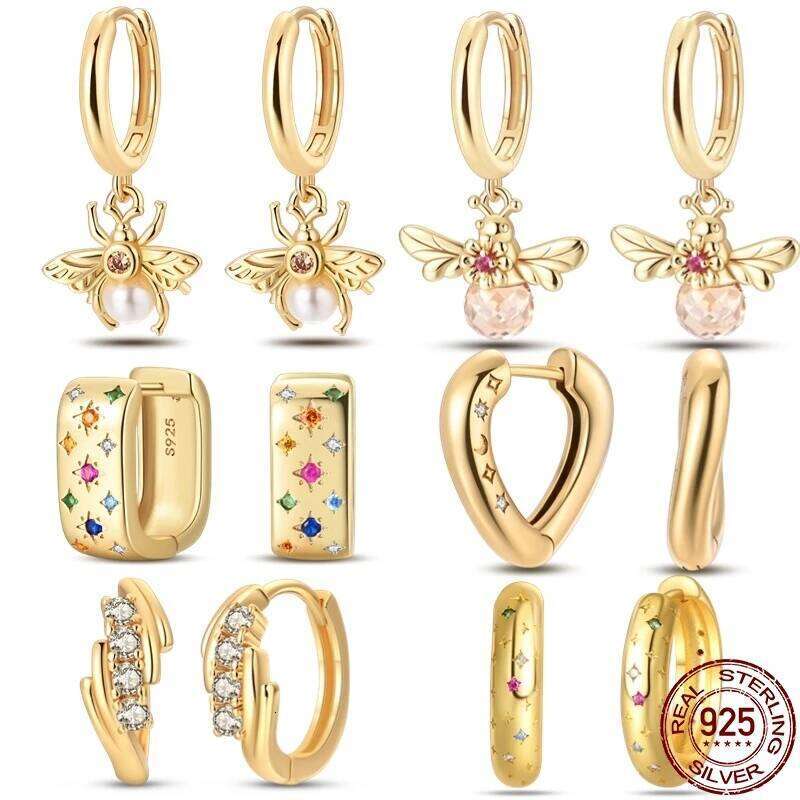 New Products Original S925 Sterling Silver Rose Gold Plated Series For Women Earring 2024 Trending Fashion Jewelry Birthday Gift 3223a