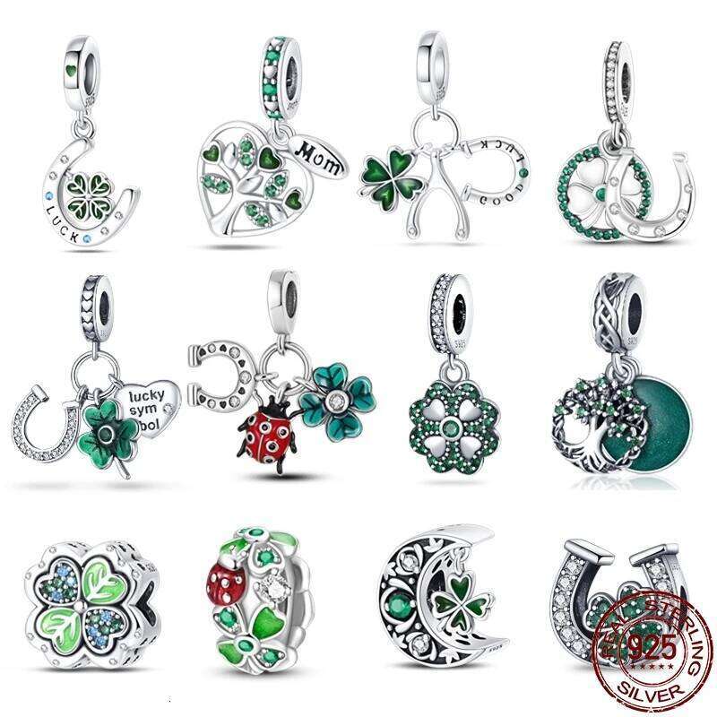 New 100% S925 Sterling Silver Green Series Wishing Tree Pendant Fit 3mm Pan Bracelet DIY Beads Fashion For Women Jewelry Gift 88e23