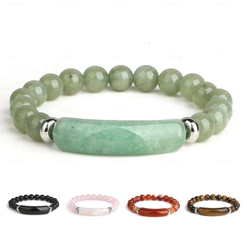 New Fashion Natural Stone Crystal Druzy Rose Quartz Amethyst Gemstone Beaded Beads Bracelet for Women Girls Jewelry Gifts fad06
