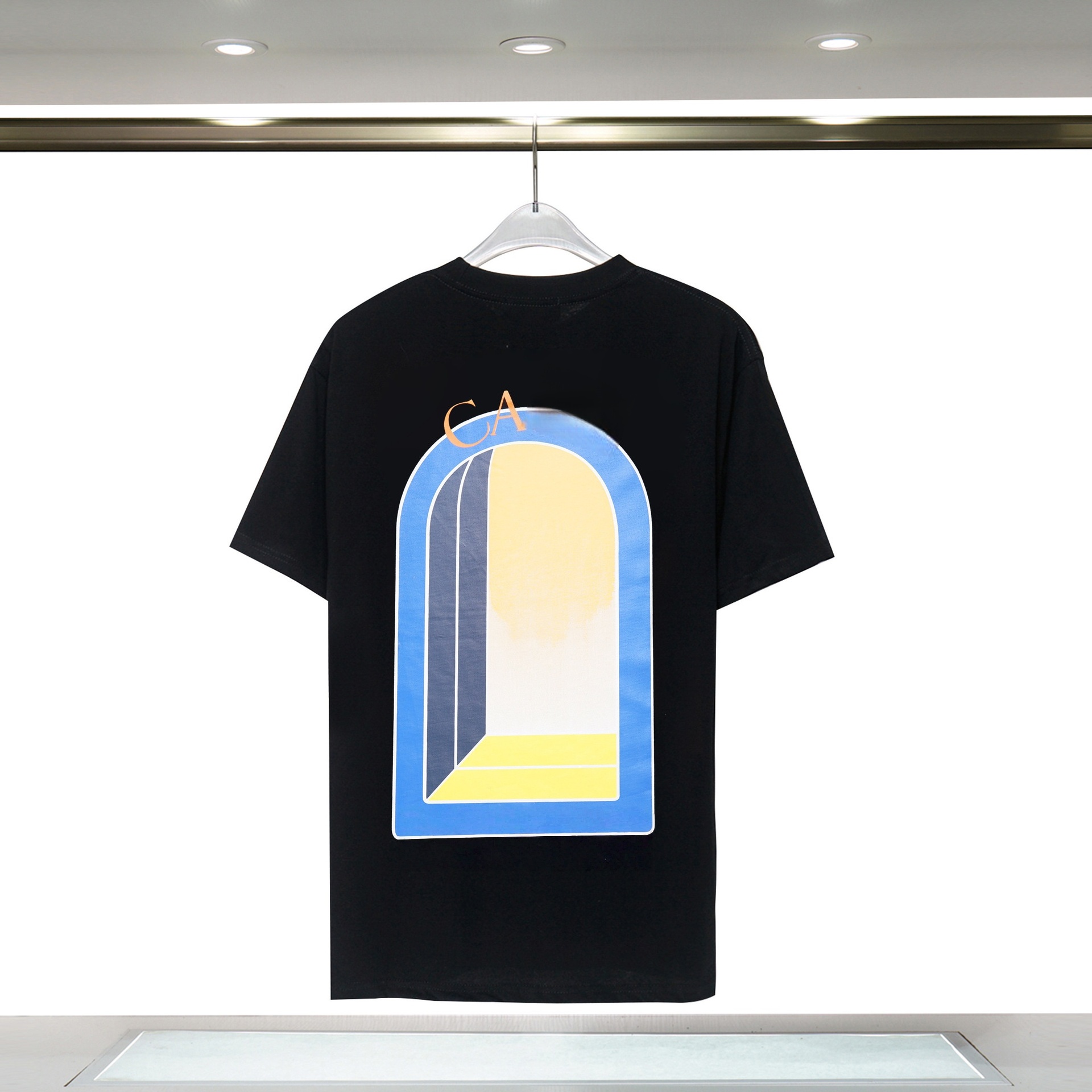 casas shirts Mens Designer Trendy Brand Couples t shirts Graphic Niche Short Sleeved Lace Castle Letter Printed T shirt 1f1