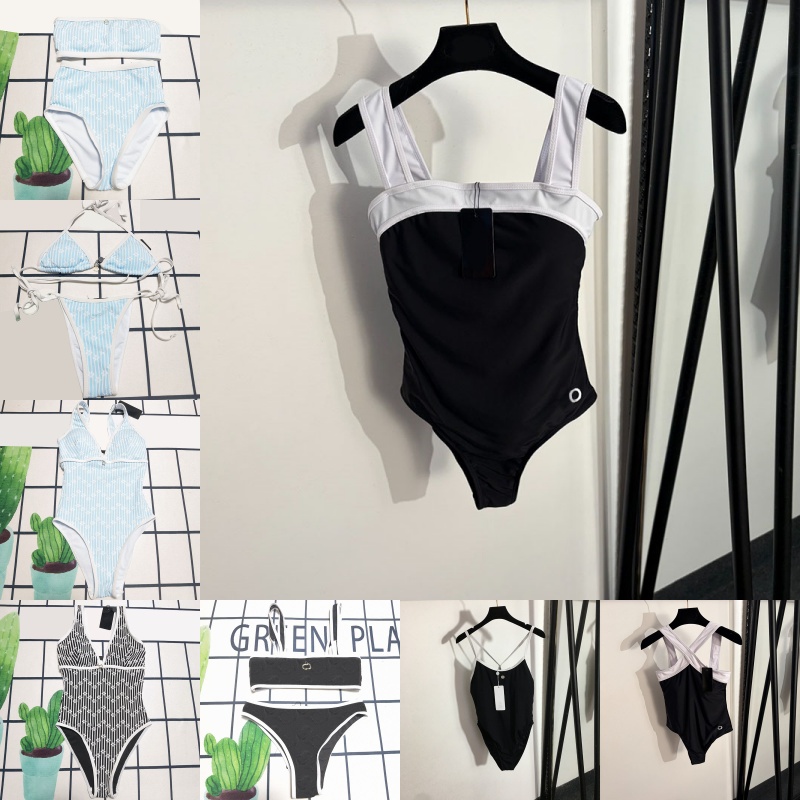 Vintage Embroidered Bras Shorts Set Women Wire Free Sports Bodysuit Swimsuit Summer Beach Vacation Diving Surfing Yacht Bathing Suits-image-754052472