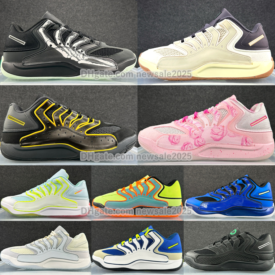 Top KD 18 Hommes Femmes Chaussures de basket-ball 18s Baskets de créateurs Siège Pleasant Aunt Pearl Black Label Clear Jade Liquid Lime Baskets d