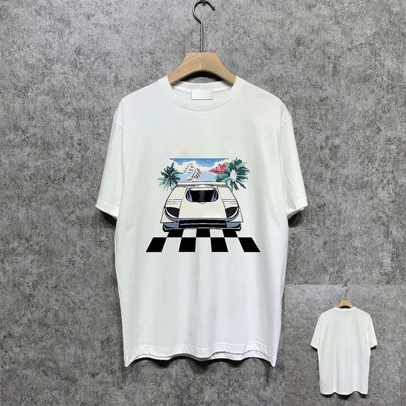 Rude Shirt US Vintage Cotton Streetwear Designer Tshirt Classic Trend Letters Sunset Graphic Tee Fashion Casual Round Neck High Street Oversize Rhud