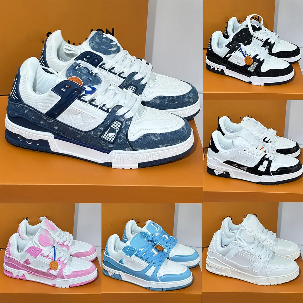 With box 10A Designer Sneakers low Luxury Skate Sneaker Mens Trainers Casual Runner Shoe Outdoor Leather Flower Skates Women Men skate Tennis Sho-image-999274851