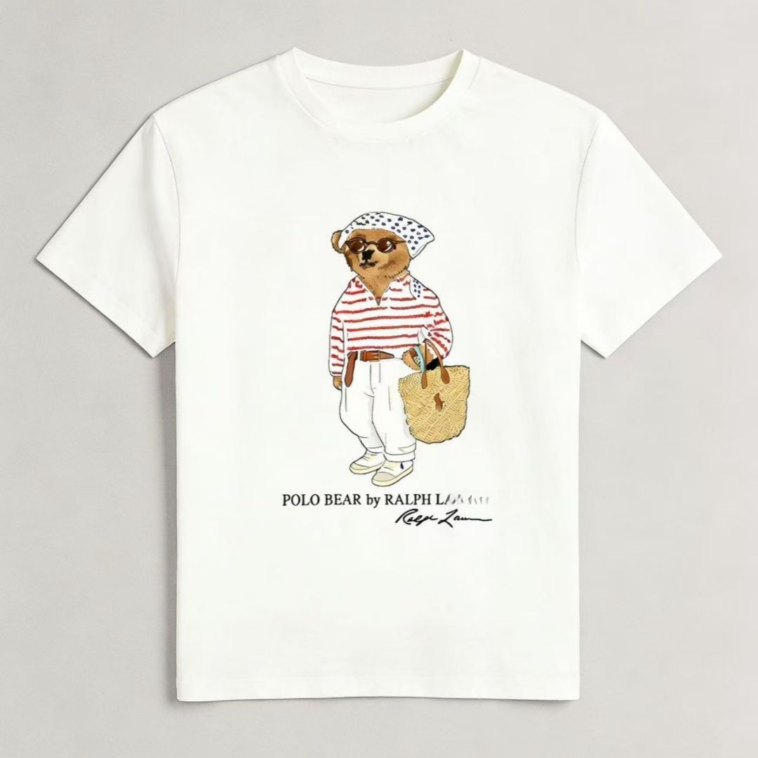 Womens tshirt Simple T shirt Unisex Designer shirt Fashion Brand Cartoon Bear Printed Cotton Casual Loose Fit For Summer Top designer clothes women