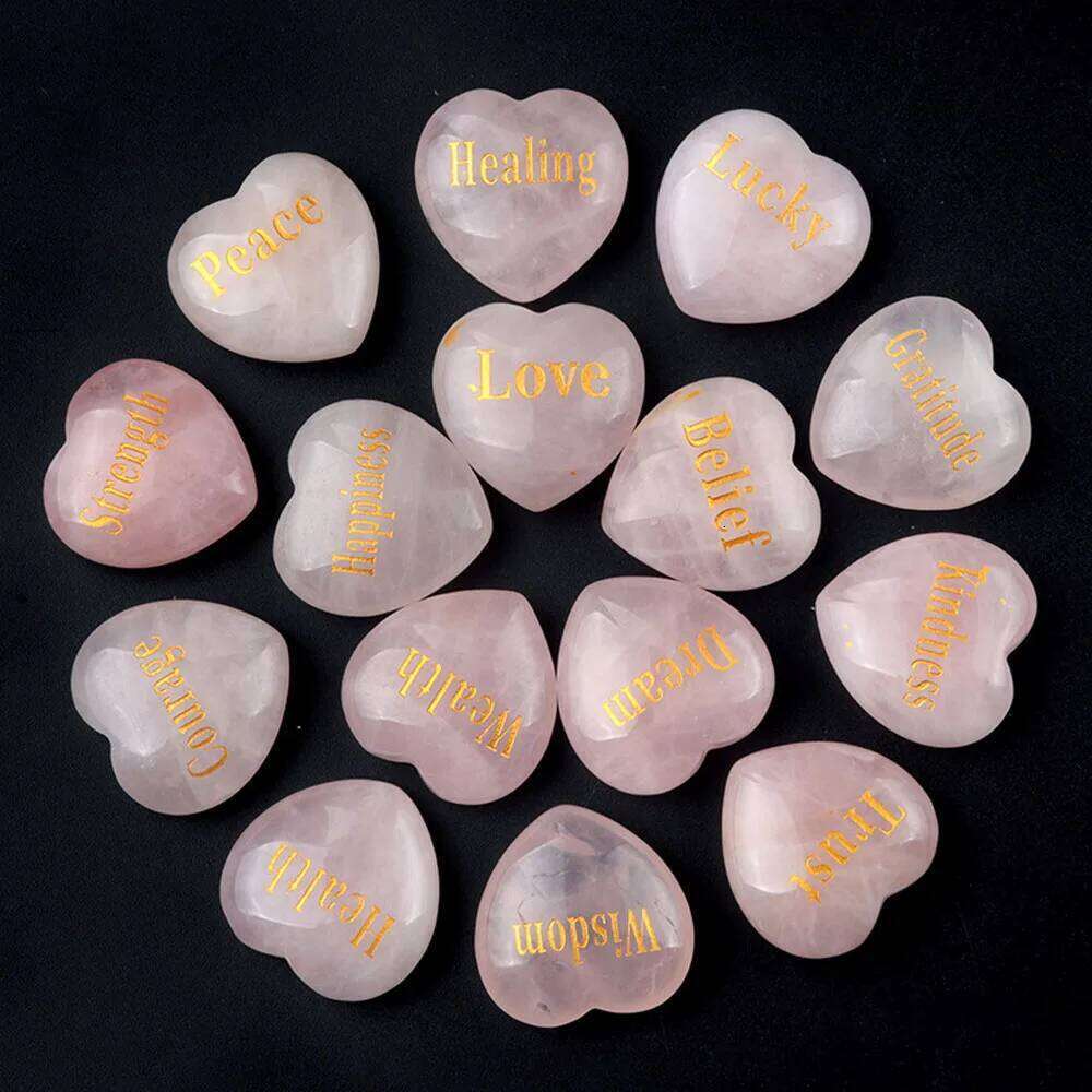 1pc 30mm Inspirational Stones Natural Healing Crystal Rose Quartz Powerstone Love Inspiration Stone Ornaments Jewelry Gift 91ffe